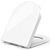 STOREMIC Toilettendeckel, WC Sitz mit Absenkautomatik, Klodeckel D-Form mit Quick Release...