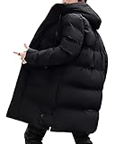 shownicer Winterjacke Lange Herren Daunenjacke Warm Parka Jacke mit Kapuze Steppjacke...