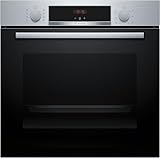 Bosch HBA514BS3, Serie 4, Einbau-Backofen 60 x 60 cm, LED-Display-Steuerung, Hydrolytische...