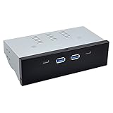 Jdeijfev 5,25 Zoll Desktop PC Front Blende Docking Station VL820 Type-C+A(2A2C) USB 3.1...