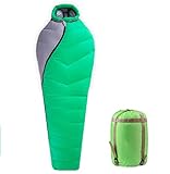 Camping-Schlafsäcke, Mumienschlafsack mit Kompressionssack, tragbar und leicht, kompakt,...