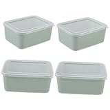 Alipis 4er Set Frischhaltedosen Für Lebensmittel Luftdichte Für Obst Und Gemü 600ml...