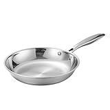 Nuytghr Tiefe Bratpfanne, Edelstahlpfanne, ofenfeste Pfanne, Edelstahl-Kochgeschirr,...