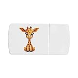'Giraffenbaby' Pillendose/Tablettenbox mit Pillenteiler (PI00022485)