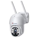 Ctronics PTZ Überwachungskamera Aussen,1080P Kabellose IP WLAN Outdoor Kamera mit...