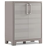 Keter 9752000 0462 02 Gulliver Kunststoffschrank, niedrig, beige, 80 x 44 x 100 cm