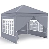 Pavillon, Ej.Victor Faltpavillon 3 x 3 Wasserdicht Stabil Winterfest mit 4 Seitenteilen...