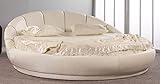 Casa Padrino Luxus Rundbett Cremefarben Ø 240 x H. 90 cm - Rundes Doppelbett mit Matratze...