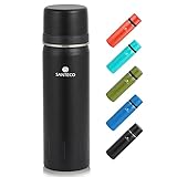 SANTECO Thermoskanne Thermosflasche Edelstahl 1l, 500ml, Auslaufsicher Isolierflasche mit...