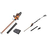 WORX WG284E Akku Heckenschere 40V (2X20V) & WG252E.9 Akku Teleskop-Heckenschere - leicht...