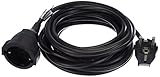 REV 0016050514 Verlängerung, Verlängerungskabel mit Winkelstecker 5m, 3680W, schwarz