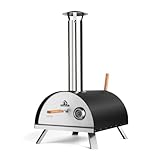 BURNHARD Pizzaofen Outdoor NERO, 500°C, Tragbarer Holzofen inkl. Pizzaschieber &...