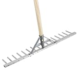 Rekord Aluminium Rechen (leicht) mit 16 Zinken Breite 62 cm - mit Stiel 150 cm, Rechen,...