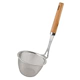 GREENADSCAPE Edelstahl Sieb Mit Holzgriff Praktischer Küchensieb Für Nudeln Und Mehr...