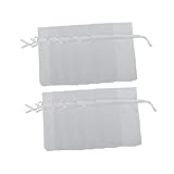 COMNESTBI 100Stücke Organza Kordelzug Geschenkbeutel Weiß für Hochzeiten Partys und...