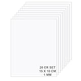 ASelected 20 Stück Acrylglas Platte Transparentes Plexiglas 10 x 15 CM 1 MM Acrylplatten...