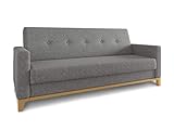 Sofa Wood mit Schlaffunktion - Schlafsofa mit Bettkasten, Bettsofa, Massivholz,...