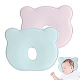 Babykissen 2 Pack,4D Babykopfkissen Kopfverformung,Memory Schaum Kissen,Kopfkissen...