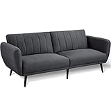 Yaheetech Klappsofa mit Schlaffunktion Liegefläche 178×109cm, Schlafsofa Polstersofa...