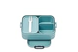 Mepal Bento-Lunchbox Take A Break Nordic Green midi – Brotdose mit Fächern, geeignet...