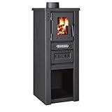 ProTermo Lava Basic Anthrazit Kaminofen mit Schamottsteinen 6,5 kW Heizleistung 33x36x82...