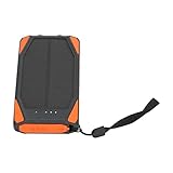 Pwshymi Solar-Ladegerät, 2 USB-Ausgangsanschlüsse, kabellose Solar-Powerbank zum Wandern