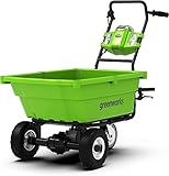 Greenworks G40GC Selbstfahrender Akku Gartenwagen, 100 kg Tragkraft, 106 L, komfortable...