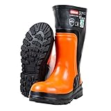 Oregon Yukon Kettensägen-Schnittschutzstiefel aus Leder, Stahlkappen (Größe 47)