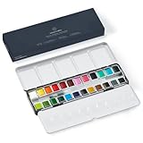 Solo Varia® Aquarellfarben 24 intensive Farben inkl. Wassertankpinsel - integriertem...