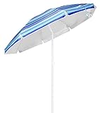 Spetebo Alu Sonnenschirm mit 50+ UV Schutz - knickbarer Schirm mit 200 cm Durchmesser -...