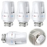 Thermostatkopf, 4 Stück Thermostat Heizung für Thread M30 x 1.5, Frostschutz- und...
