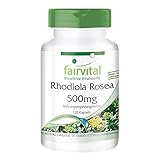 Fairvital | Rhodiola Rosea Kapseln 500mg - Rosenwurz Wurzel Extrakt - HOCHDOSIERT - 120...