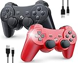 OKHAHA Controller für PS3 Controller Wireless für Sony Playstation 3 Controller, Double...