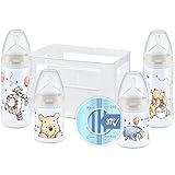 NUK First Choice+ Babyflaschen Starter Set | 0–6 Monate | 4 Flaschen mit Temperature...