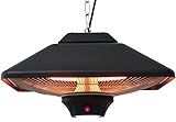 Aktobis Decken-Heizstrahler, Balkonheizer, Zeltheizer WDH-200LS (Schwarz + bis 2.000 Watt...