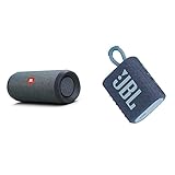 JBL Flip Essential 2 Bluetooth Box in Schwarz – Wasserdichter & GO 3 kleine Bluetooth...