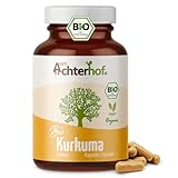 Kurkuma Kapseln Bio | 180 Stück | 4800mg Kurkuma pro Tagesdosis | frisch gemahlene...