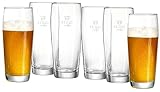 Ritzenhoff & Breker Bierglas-Set Willi 500 ml, 6-teilig, Glas, Farblos (Transparent),...