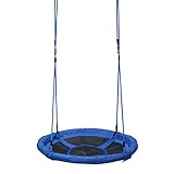 HOMCOM Ø100 cm Nestschaukel Kinderschaukel Vogelnestschaukel Outdoor Schaukel für Kinder...