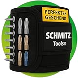 SCHMITZ.Tools Geschenke für Männer - Magnetarmband Handwerker Gadget mit 15 starken...