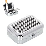 Aschenbecher, Edelstahl Taschen Aschenbecher, Quadratischer Aschenbecher Geruchsdicht Mit...