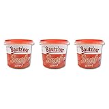 3er Pack Bautzner Senf scharf im Becher (3 x 200 ml) Senfbecher, Bautzner Spezialitäten