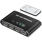 FOKKY HDMI Splitter HDMI Switch 4k@60Hz, Automatisch HDMI Switch 3 In 1 Out mit...