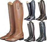 HKM Reitstiefel Valencia Lederreitstiefel Unisex Standardlänge/-Weite 36–46 schwarz...