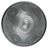 GLADFRESIT 432hz Handpan Steel Drum 9 Notes 22inch 'Grey Performer' in D Minor with...