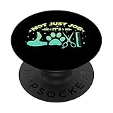 Nicht nur ein Job, es ist Liebe, Hundefriseur Barber Furolog PopSockets mit austauschbarem...