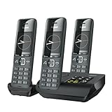 Gigaset Comfort 520A Trio - 3 Schnurlose DECT-Telefone mit Anrufbeantworter- Elegantes...