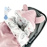 BABEES Winter Babyfußsack Babyschale Herbst/Winter Wattiert, Einschlagdecke Baby Fußsack...