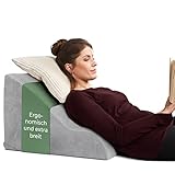WELL B4 Ergonomisches Lesekissen für Bett und Sofa BREIT – Bequemes Rückenkissen mit...