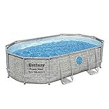 Bestway Power Steel Swim Vista Series Frame Pool Komplett-Set mit Sandfilteranlage 488 x...